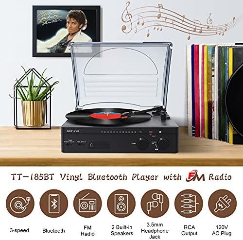 Tocadiscos popsky 3 Velocidades de Vinilo Bluetooth -Café- Lapson México