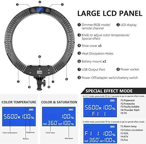Aro de Luz LED Neewer 19'' Profesional 60W 3200K-5600K- Lapson México