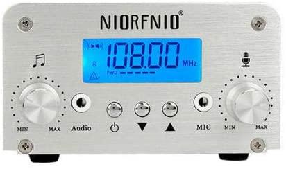 NIORFNIO - Transmisor FM de 15 W - Transmisor estéreo inalámbrico Bluetooth  de 87-108 mhz, utilizado en iglesias, automóviles, centros comerciales