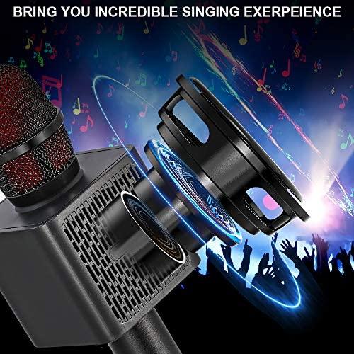  Ankuka - Micrófono para karaoke con Bluetooth, 3 en 1