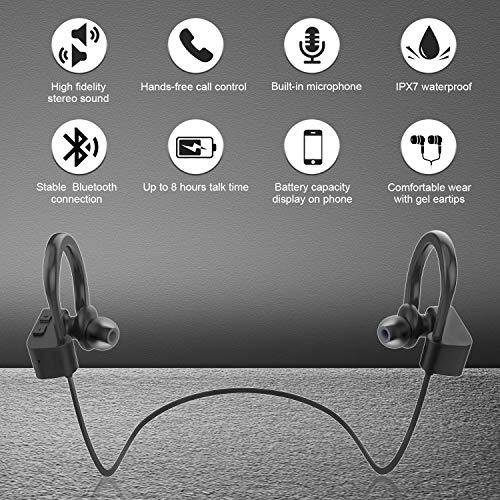 Auriculares inal mbricos LETSCOM Bluetooth HD Stereo Negro