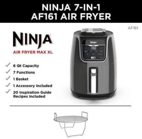 Freidora De Aire Ninja AF161 Max XL Antiadherente -Gris- Lapson México