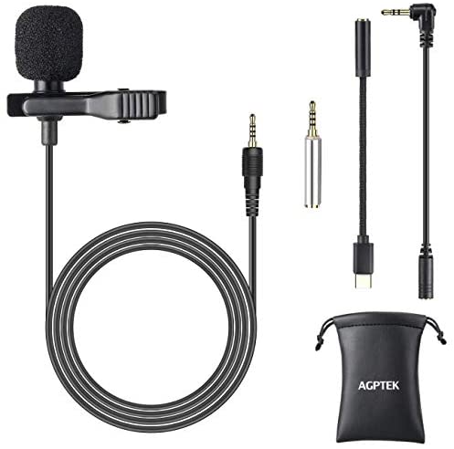AGPTEK Microphone PC 3.5mm Jack Audio avec Clip et Fourrure Pare-brise