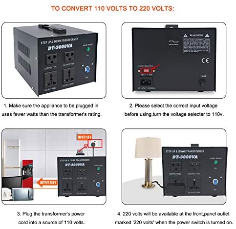 Yinleader 3000W Transformador de Voltaje convertidor 110 V a 220 V