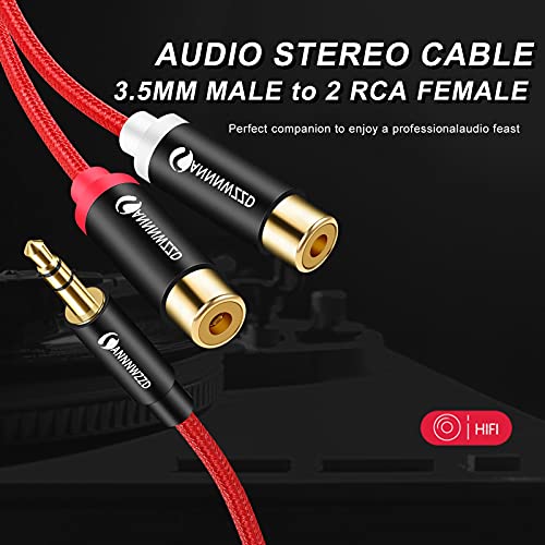 ANNNWZZD Cable RCA a Jack 3,5, 2 RCA a Jack 3,5 mm, Macho Macho