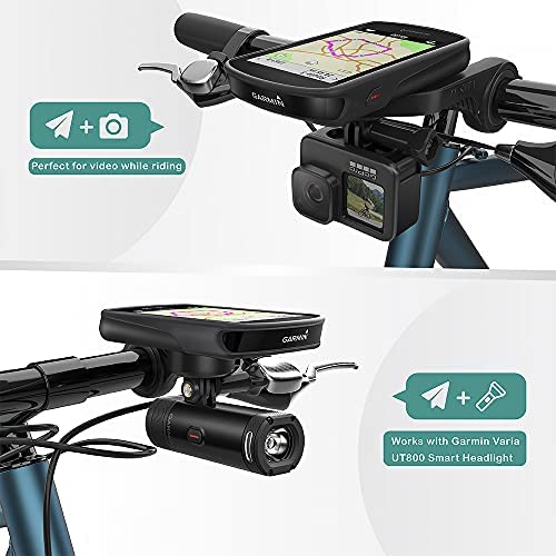 TUSITA MTB Soporte de Bicicleta Compatible con Garmin Edge GPS Computer,  XOSS G/G+, iGPSPORT GPS - Bicicleta Manillar de Ciclismo 25,4mm 31,8mm