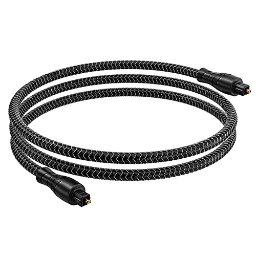Cable de audio de fibra óptica negro