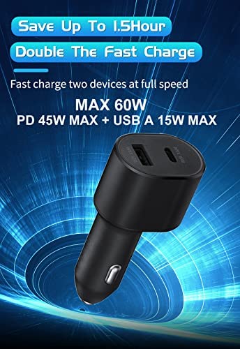 Cargador para Auto (45W + 15W) + Cable USB-C Samsung