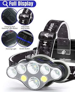 bedee Linterna Frontal LED Recargable, Linterna Cabeza 8 Modos de  Iluminación, L 