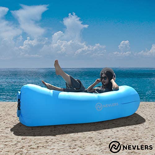Sofá hinchable portátil para playa, tumbona inflable conveniente