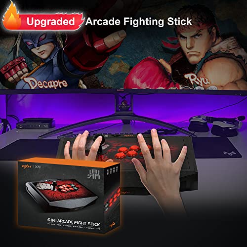 PXN -0082 Fight Stick Joystick Arcade Fight Stick con Turbo Macro Funciones  Plug and Play Arcade Fighting para PC, PS3, PS4, Xbox One Xbox Series X/S