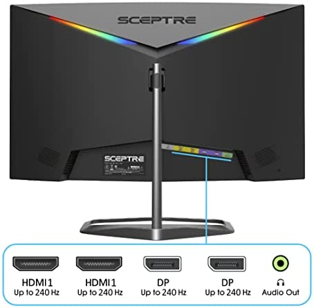  Sceptre Monitor curvo para juegos FHD 1080p de 27