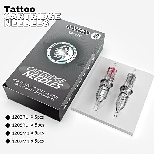 Cartuchos de Agujas de Tatuaje 20Pcs de Wormhole Tattoo