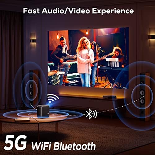 Soporte 4K Android TV 100 Proyector 5G WiFi Bluetooth nativo 1080P mot -  VIRTUAL MUEBLES